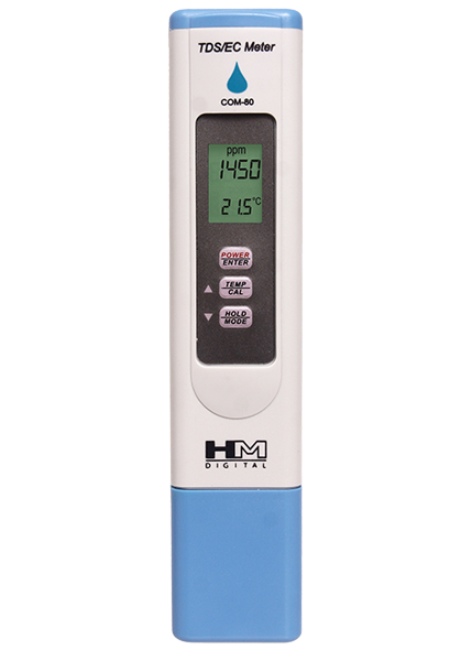 HM Digital COM-100 Pro TDS/EC/Temp Water Quality Test Meter  Measures  Electrical Conductivity (EC), Total Dissolved Solids (TDS), Salinity &  Temperature (°C)